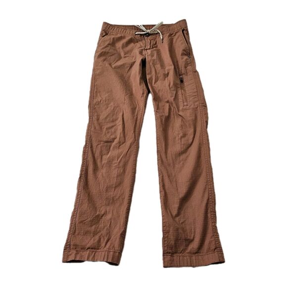 Vuori Ripstop Pants Womens XS Brown Drawstring Organic Cotton Hiking VW401 - Picture 1 of 9
